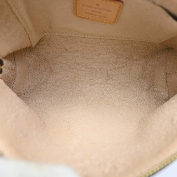 LOUIS VUITTON Pochette Cosmetic Pouch Monogram Leather Brown BN - Picture 13 of 14